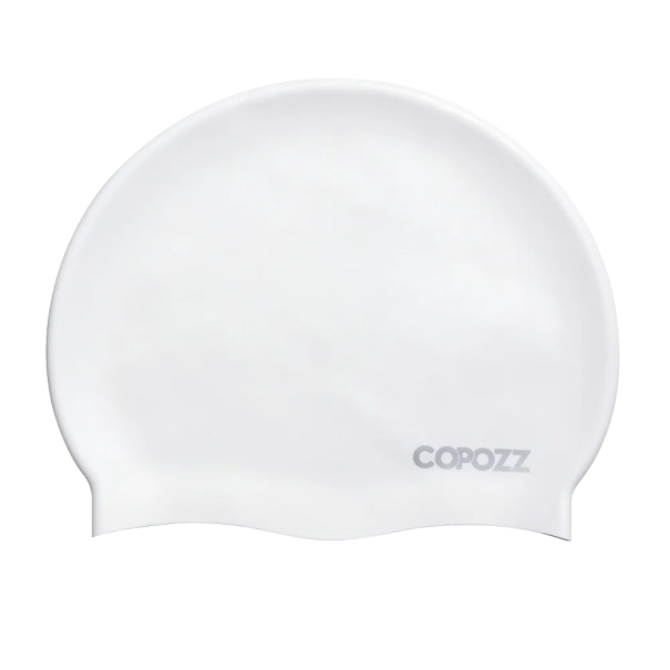 Gorro de natación de silicona Gorro de natación impermeable Gorro de natación deportivo blanco