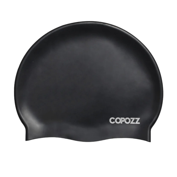 Gorro de natación de silicona Gorro de natación impermeable Gorro de natación deportivo negro