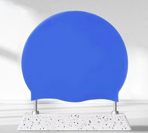 Gorro de natación de silicona impermeable Gorro de piscina Talla S Elástico Equipamiento de nadador Antideslizante azul