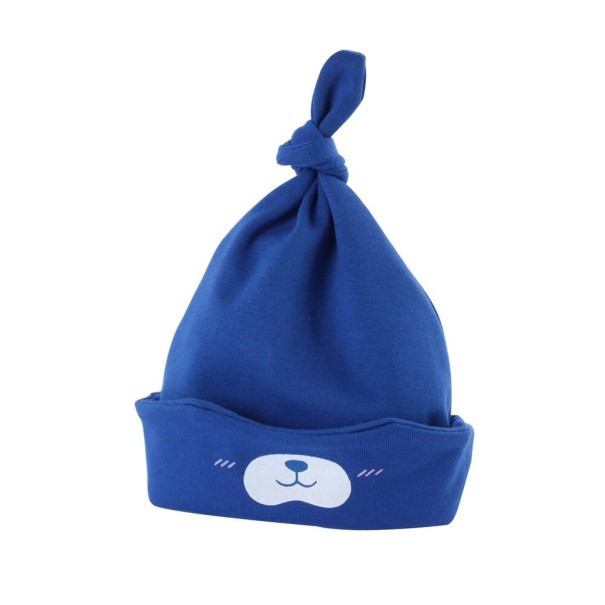 Gorro de peluche para niños azul oscuro