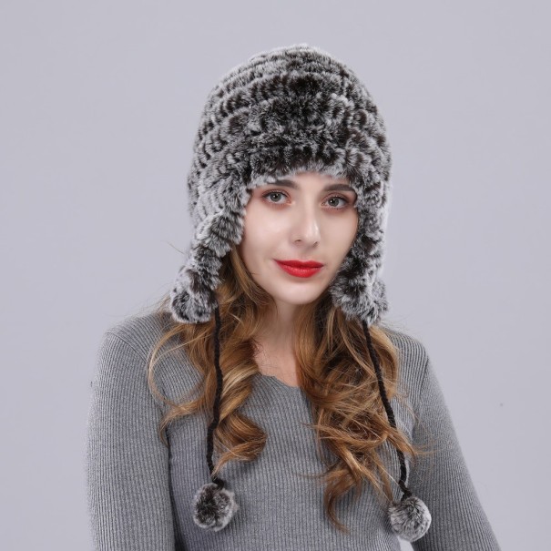 Gorro de punto de invierno para mujer A3190 4