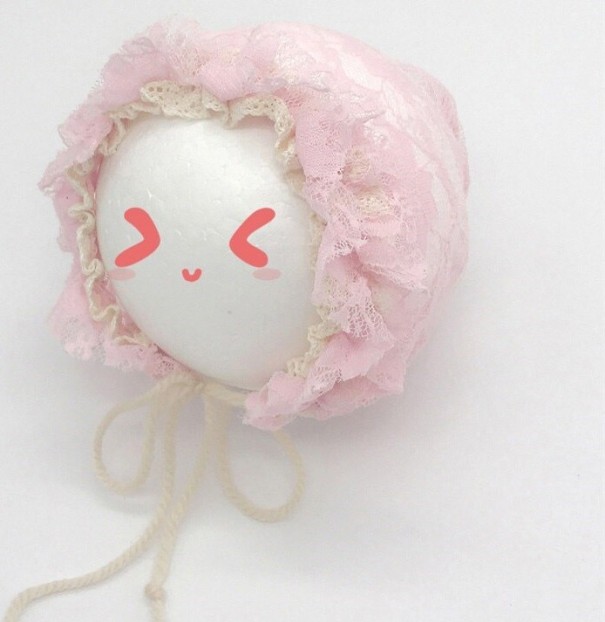 Gorro de Renda para Meninas Melissa rosa