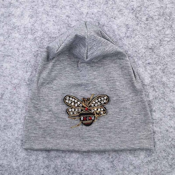 Gorro de Senhora Bee cinzento claro