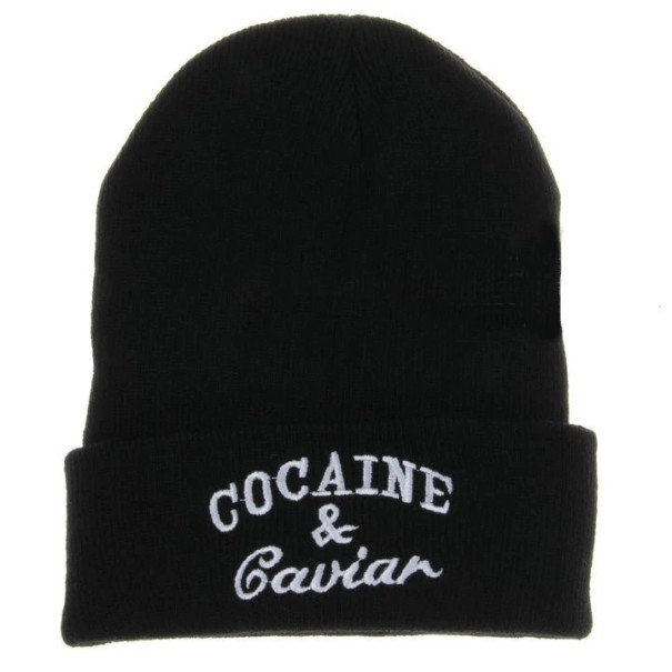 Gorro estiloso com estampado divertido J2738 preto