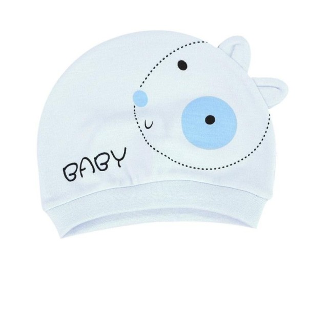 Gorro Infantil com Orelhas Baby azul claro