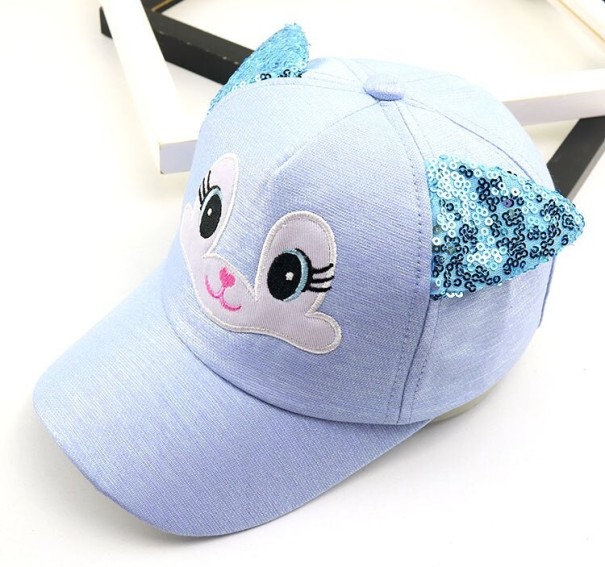 Gorro infantil com orelhas Becca azul claro