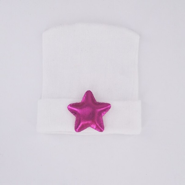 Gorro infantil con estrella A490 rosa oscuro