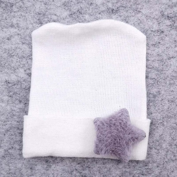Gorro infantil con estrella gris