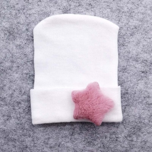 Gorro infantil con estrella rosa