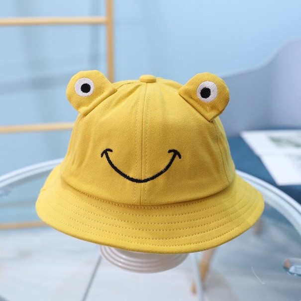 Gorro infantil con forma de rana T906 amarillo