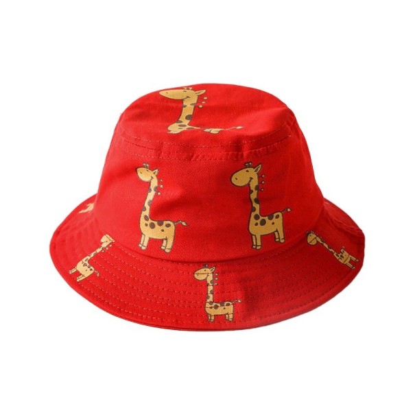 Gorro infantil con jirafa rojo