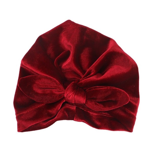 Gorro infantil con lazo A1 burdeos Gorro infantil con lazo A1 burdeos