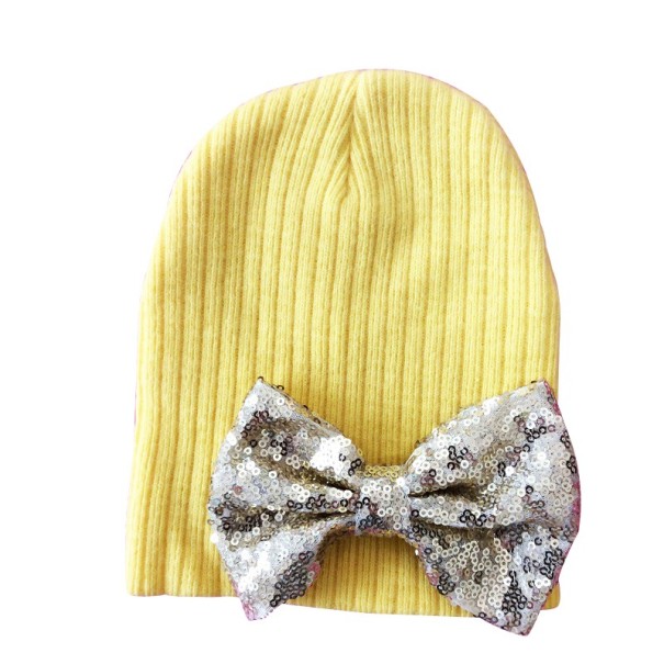 Gorro infantil con lazo Molly amarillo