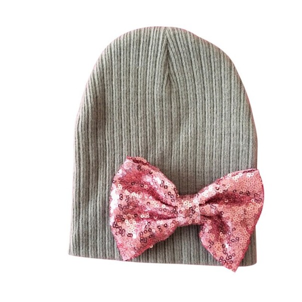 Gorro infantil con lazo Molly gris