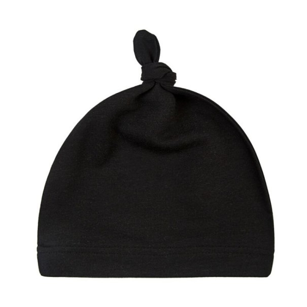 Gorro infantil con nudo negro