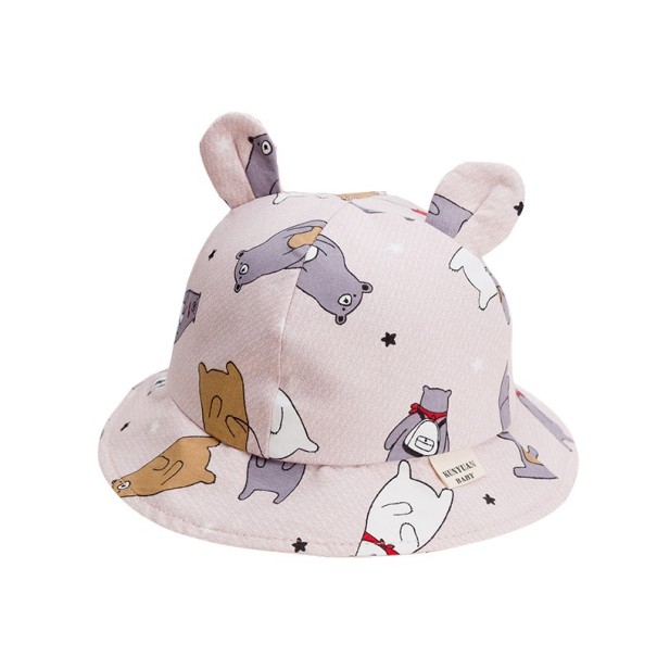 Gorro infantil con orejas Gemma rosa claro