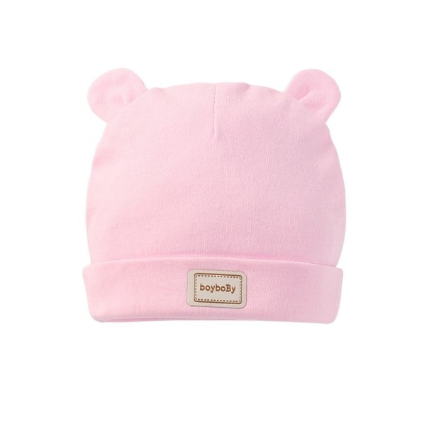 Gorro infantil con orejas rosa 1