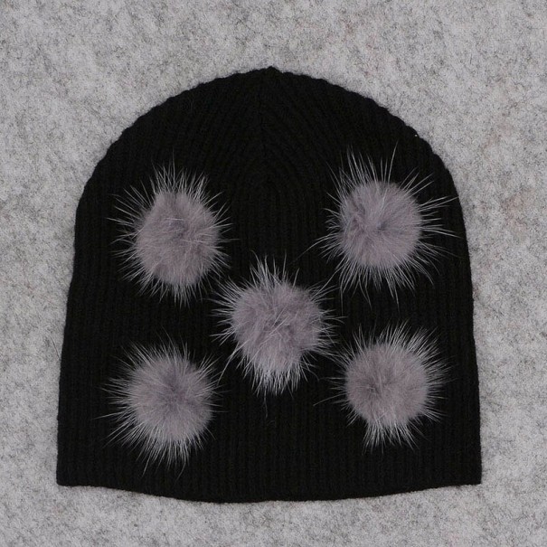 Gorro infantil con pompones Natasha 0-1 año 8