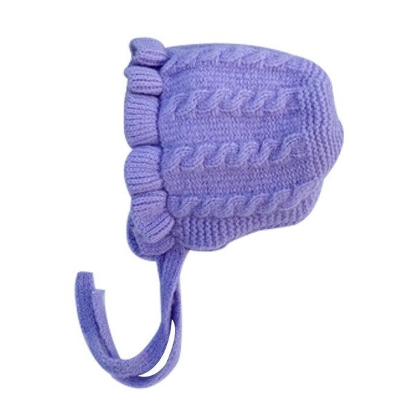 Gorro infantil con volante morado
