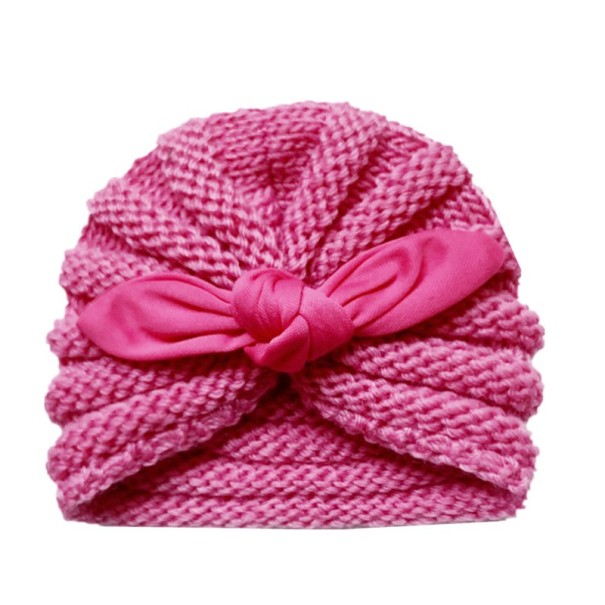 Gorro infantil de crochet fucsia