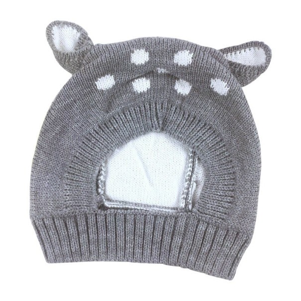 Gorro infantil de invierno con orejas gris Gorro infantil de invierno con orejas gris