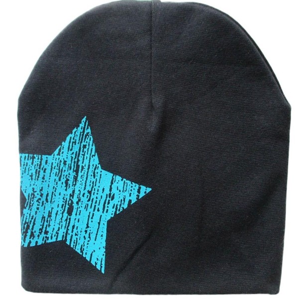 Gorro ligero infantil con estampado de estrellas J3131 negro