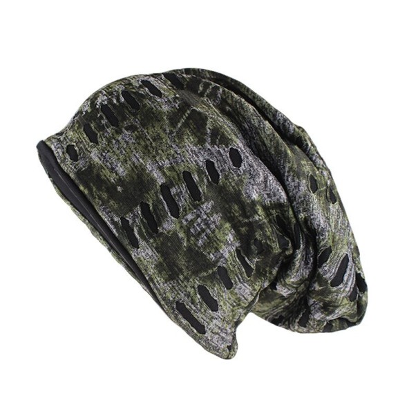 Gorro masculino com perfuração verde exército