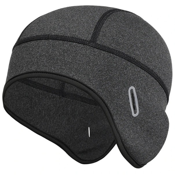 Gorro térmico de ciclismo para usar debaixo do capacete 52–60 cm Gorro desportivo de inverno em fleece Poliéster Elastano Unisex corrida esqui caminhada MTB cinzento