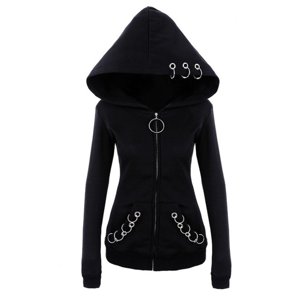 Gothic-Hoodie für Damen XS