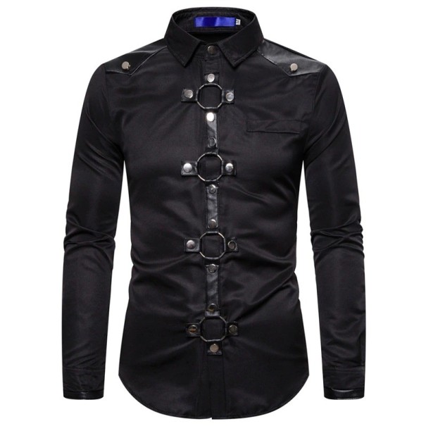 Gothic-Shirt für Herren schwarz XL