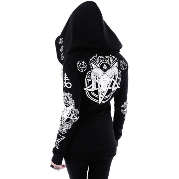 Gothic sweatshirt för kvinnor svart