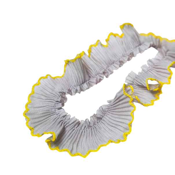 Grå spetsband 3 cm x 91 cm Chiffon dekorativt band med dekorativ kant Dekorativ spets för sömnad av kläder och dekorationer DIY 1