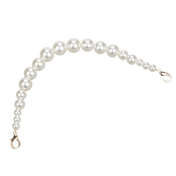 Gradient Pearl Handbag Strap 32 cm Graduated Decorative Pearls Carabiner Closure Elegant Replacement Handle Strap for Handbag 1