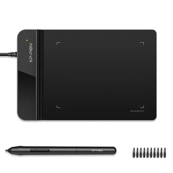 Grafický tablet XP-PEN Star G430S s pasivním perem P01 8192 úrovní tlaku Rozlišení 5080 LPI Plocha 4 x 3 palce Černý pro OSU a kreslení 1