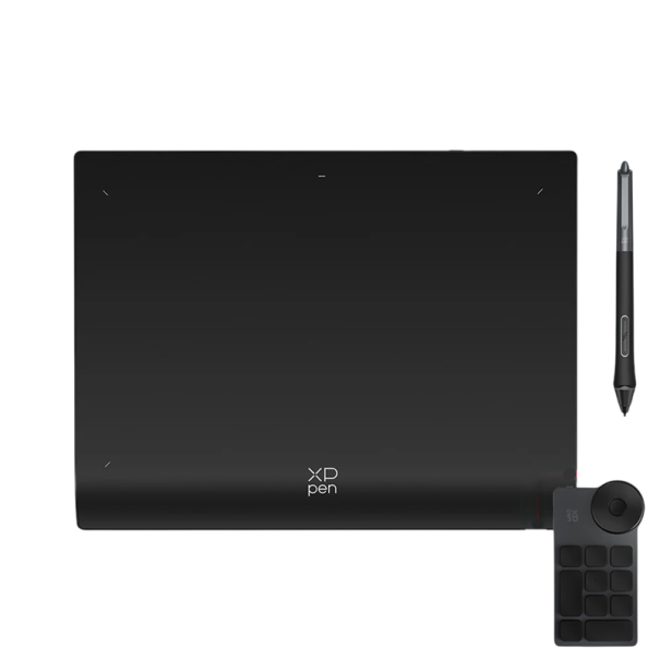 Grafiktablet XP-PEN Deco Pro LW Gen 2 11 x 7 Zoll 16K Druckstufen Bluetooth 5.0 Mit Shortcut-Tastatur ACK05 Schwarz für Zeichnungen