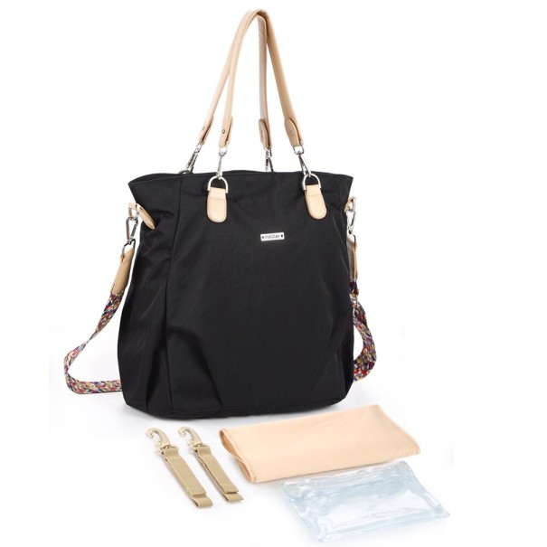 Grand sac à langer avec accessoires noir