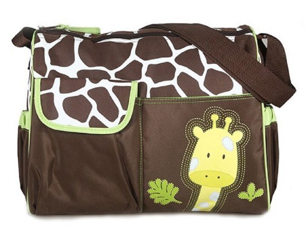 Grande borsa per maternità Jungle verde