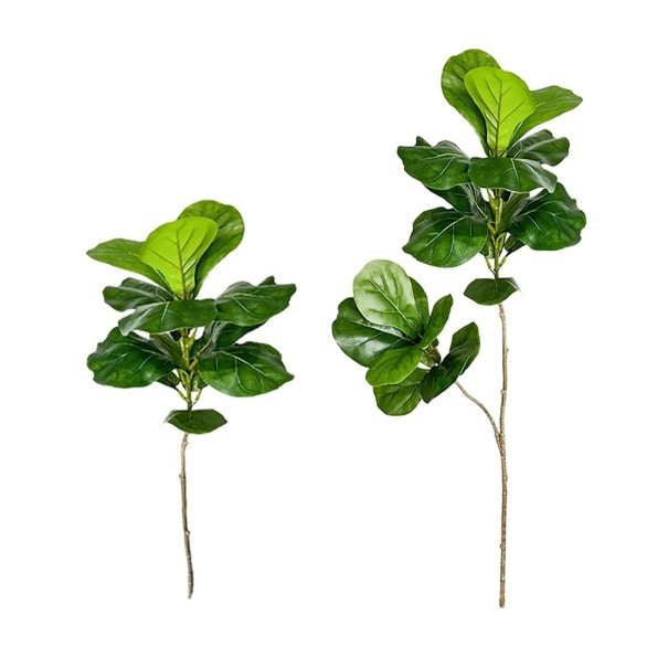 Grande Ficus artificiale 70 e 105 cm Pianta di gomma con foglie di plastica Rametto decorativo per interni ed esterni Decorazione da giardino domestico 1