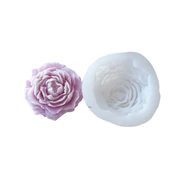 Grande formina per la creazione di sapone peonia in silicone 9,1 x 9,1 cm 1