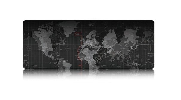 Grande tappetino da gioco per mouse - Mappa del mondo 70 cm x 30 cm