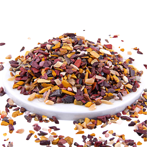 Granuli di quarzo mokait 3–5 mm confezione 20 g materiale naturale ciottoli multicolore per decorazioni e creazioni artistiche 1