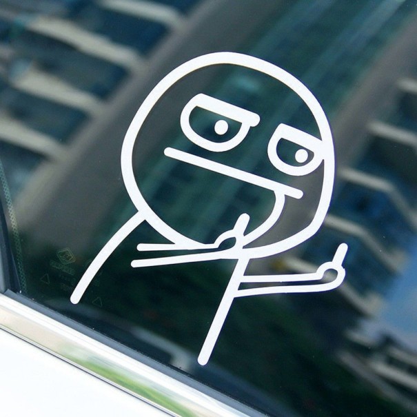 Grappige autosticker B461 wit