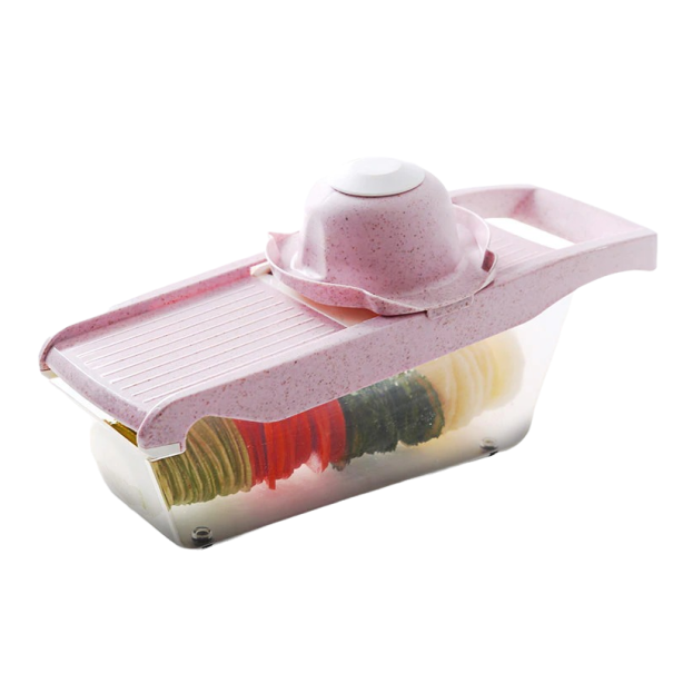 Grattugia con contenitore rosa