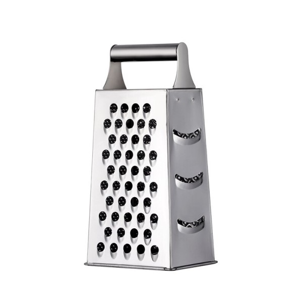 Grattugia in acciaio inox a quattro lati argento