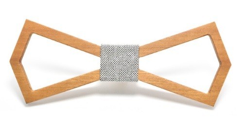 Gravata de Madeira em Forma Geométrica J638 8