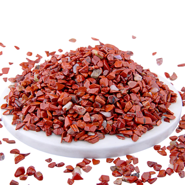 Graviers rouges concassés 3–5 mm 100 g matériau naturel décoration rouge pour créations, arrangements et collections 1