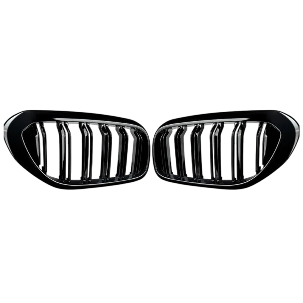 Grelha dianteira em preto brilhante Double Slat para BMW Série 5 G30 G31 F90 M5 2017–2020 Substituição desportiva da grelha frontal em ABS 1