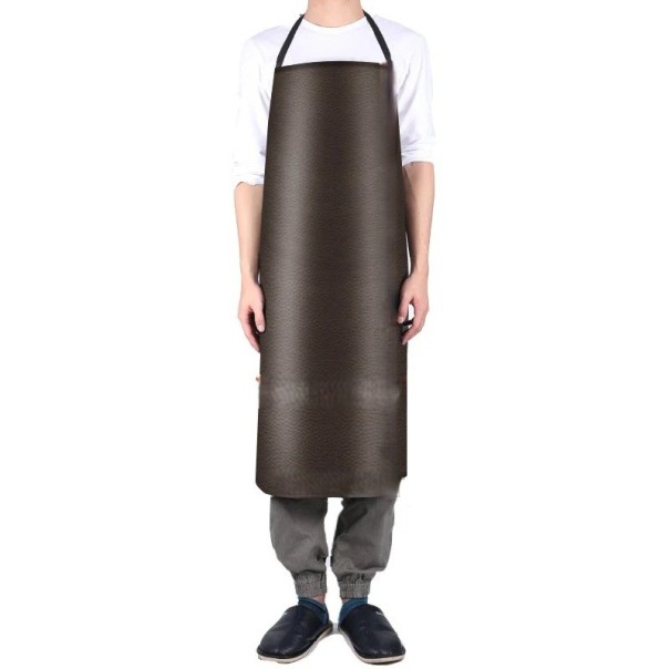 Grembiule da lavoro impermeabile taglia M 100 x 66 cm in PVC con copertura fino al ginocchio spessore 0,6-0,8 mm per cucina pulizia e lavori in laboratorio marrone