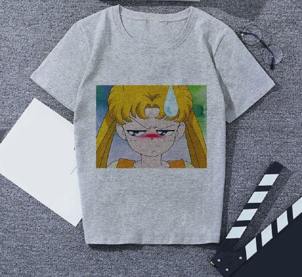 Grijs T-shirt voor dames met opdruk L 4