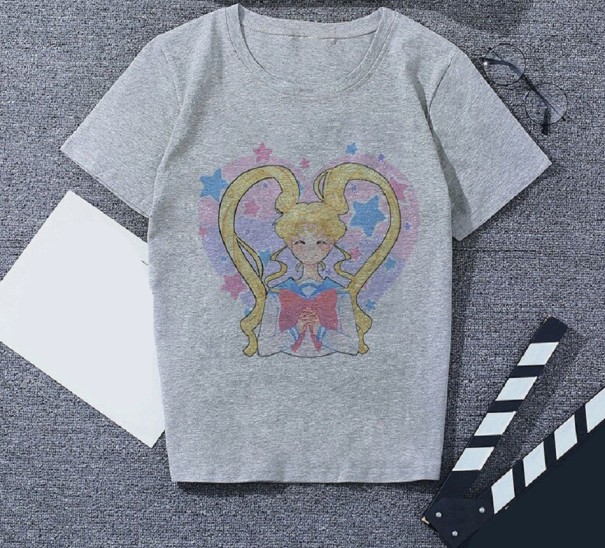 Grijs T-shirt voor dames met opdruk L 5